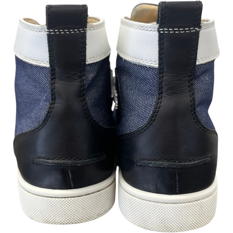 Men's Louis Spikes Flat High Trainers Navy Size UK 6 / EU 40