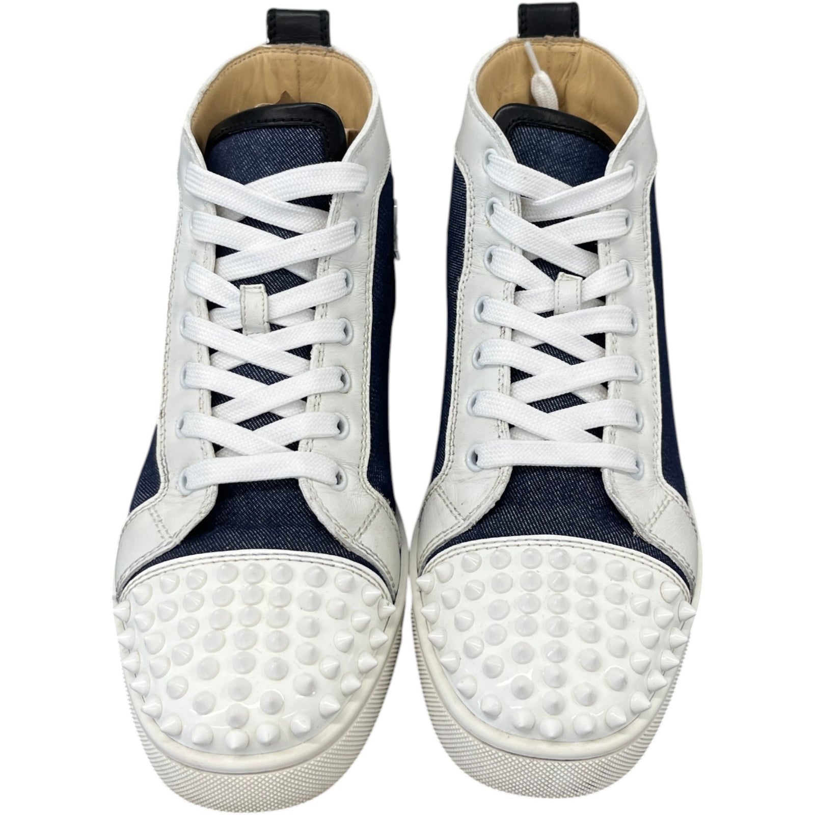 Men's Louis Spikes Flat High Trainers Navy Size UK 6 / EU 40 - Photo 6