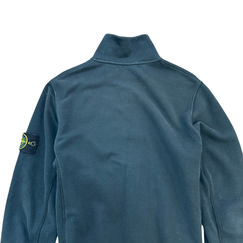 Men's Applique Logo Fleece Track Jacket Black Size M