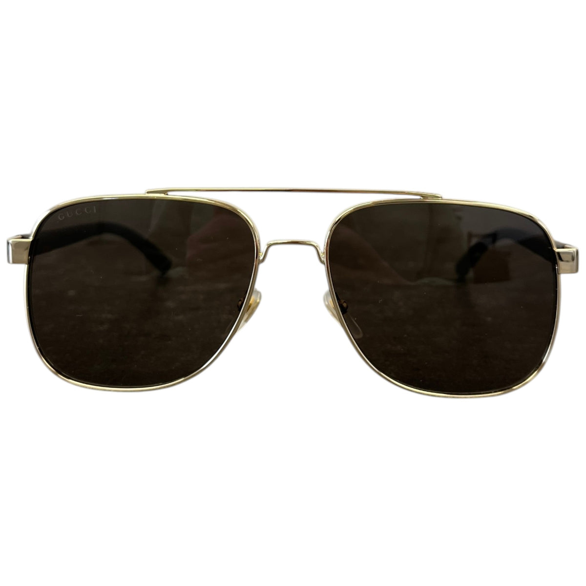 Men's GG0422S 003 Aviator Sunglasses Gold - Photo 1