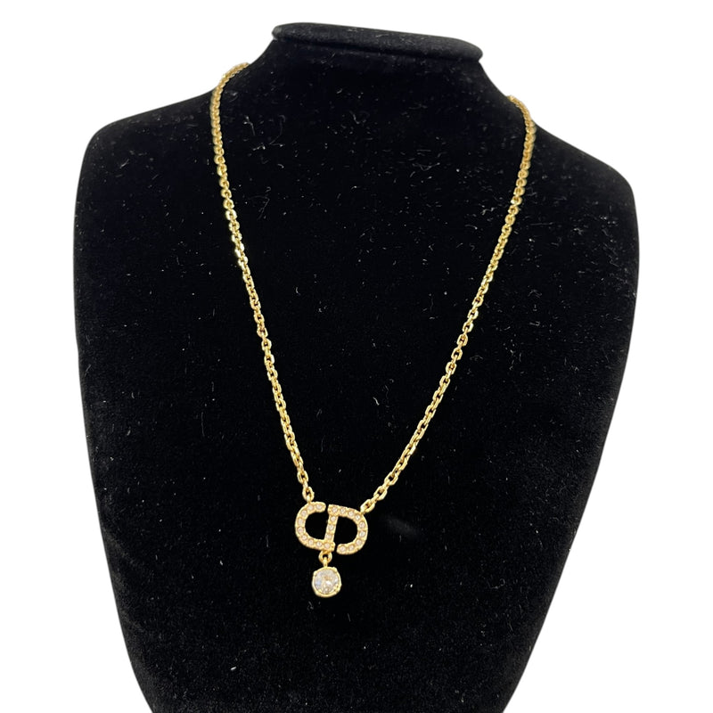 Women's CD Diamond Necklace Gold