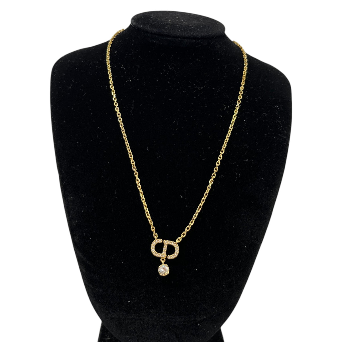 Women's CD Diamond Necklace Gold - Photo 4