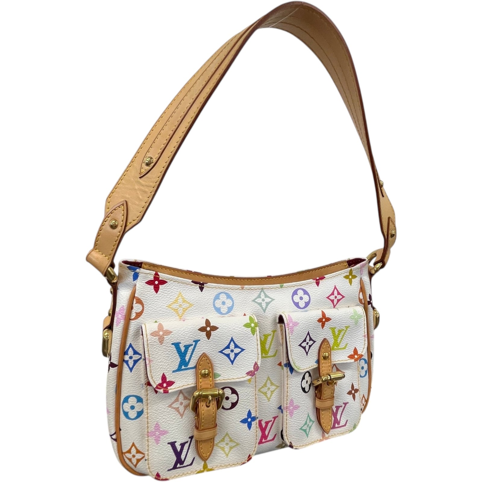 Women's Monogram Multicolore Lodge Pm Bag White - Photo 5