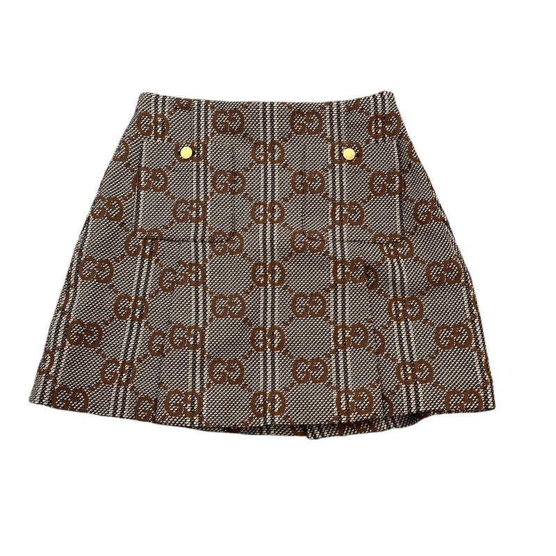 Women's GG Monogram Pattern Skirts Brown Size M / UK 10