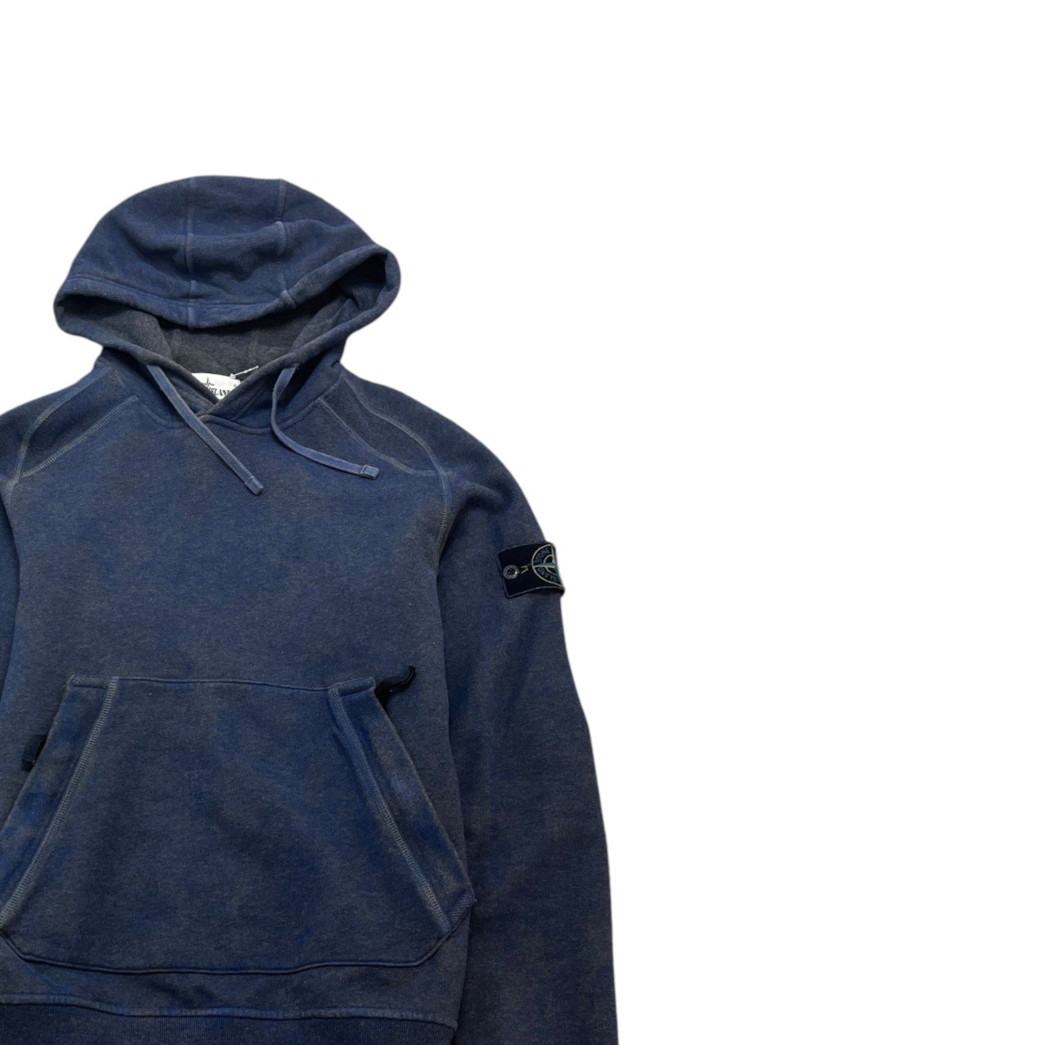Men's Dust Applique Logo Hoodie Blue Size S - Photo 3