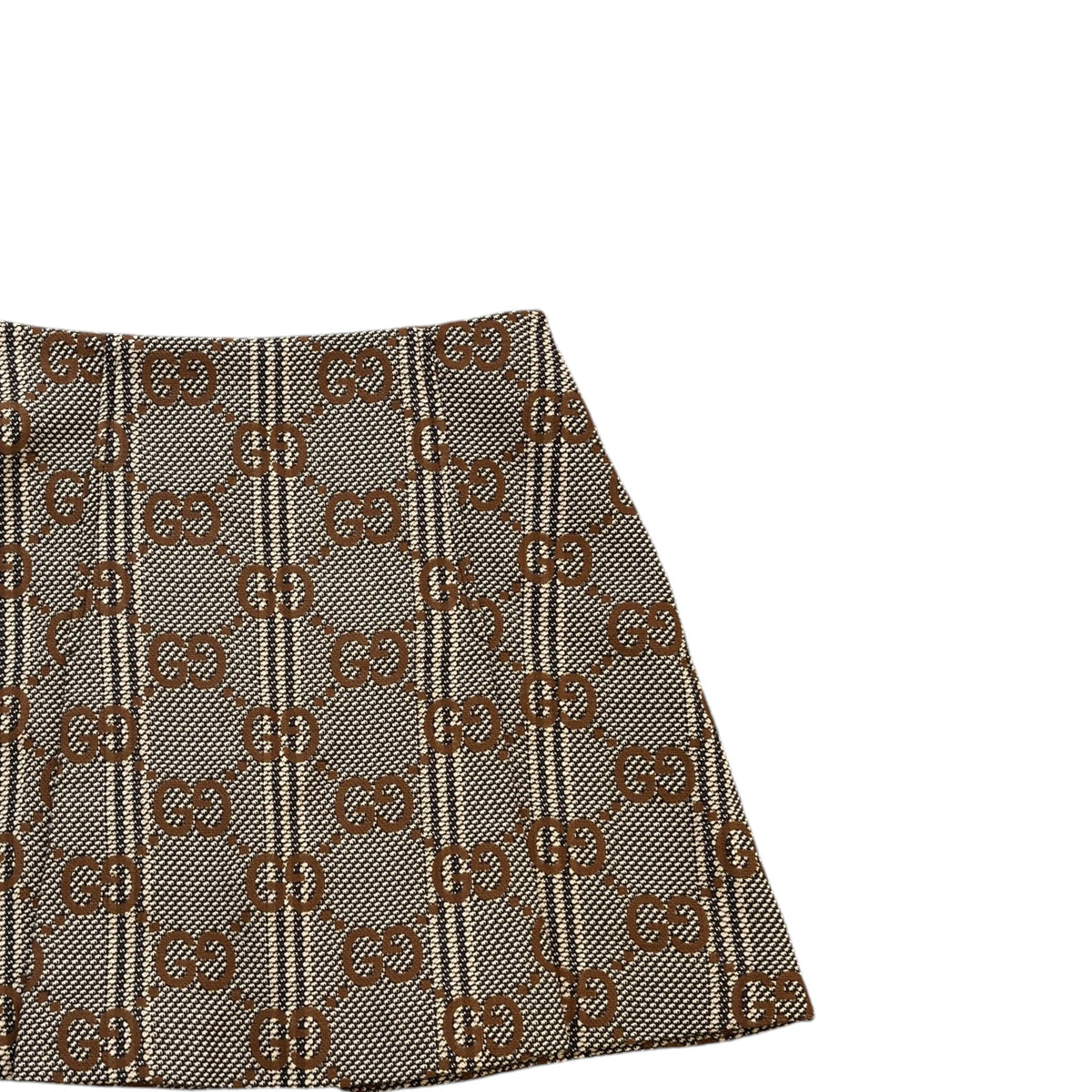 Women's GG Monogram Pattern Skirts Brown Size M / UK 10 - Photo 4