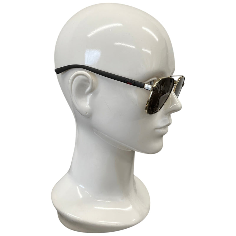 Men's GG0422S 003 Aviator Sunglasses Gold