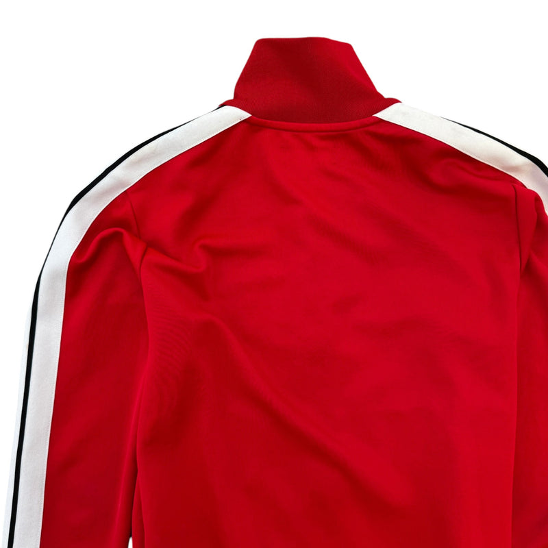 Men's Logo Print Track Jacket Red Size XS