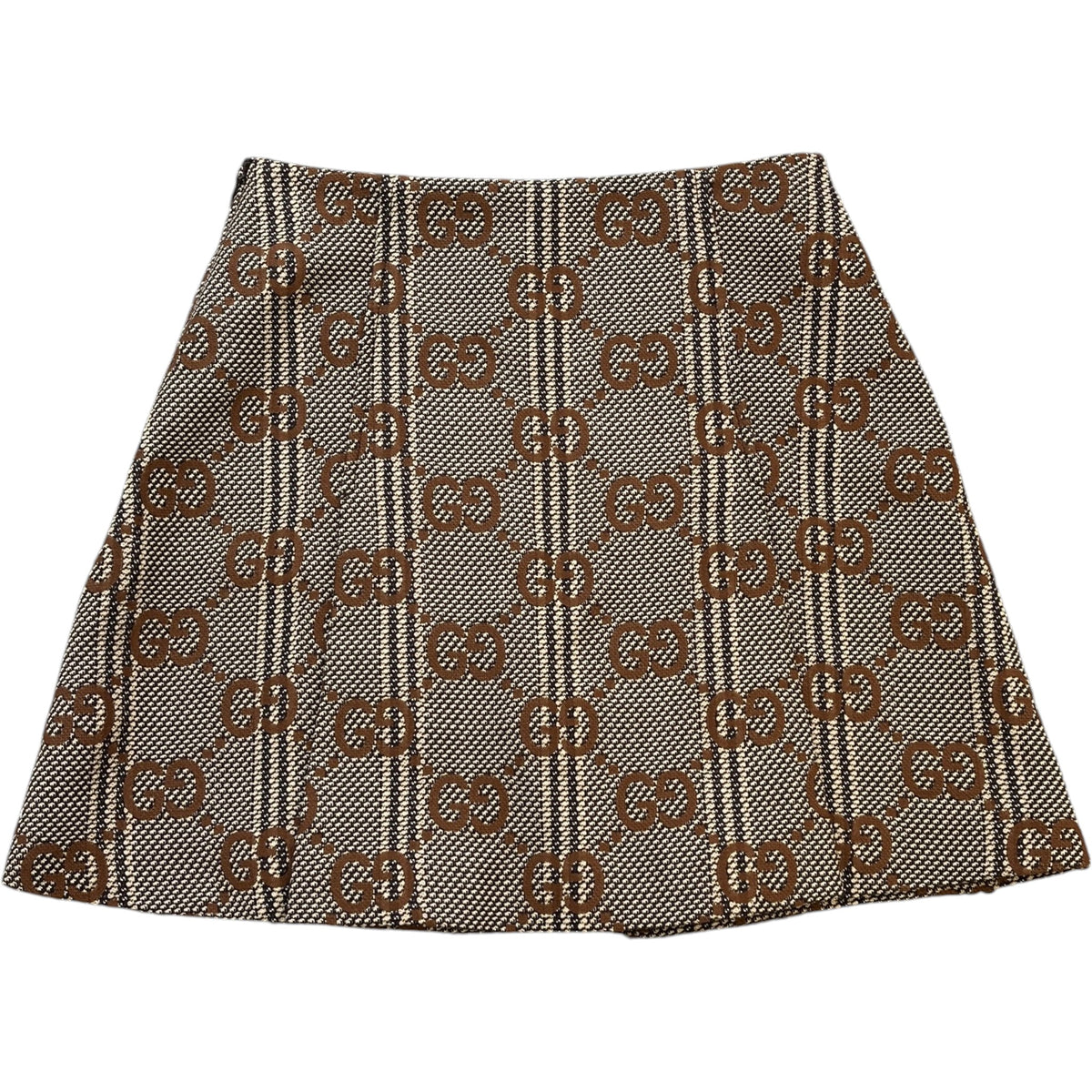 Women's GG Monogram Pattern Skirts Brown Size M / UK 10 - Photo 2