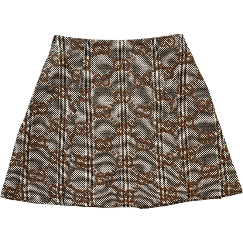 Women's GG Monogram Pattern Skirts Brown Size M / UK 10