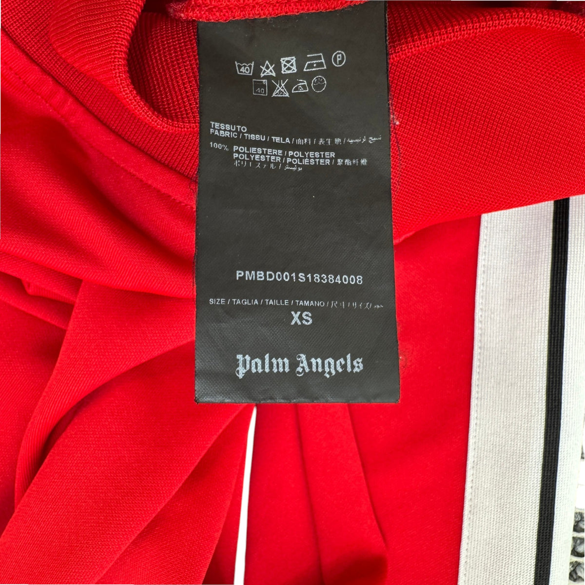 Men's Logo Print Track Jacket Red Size XS - Photo 6