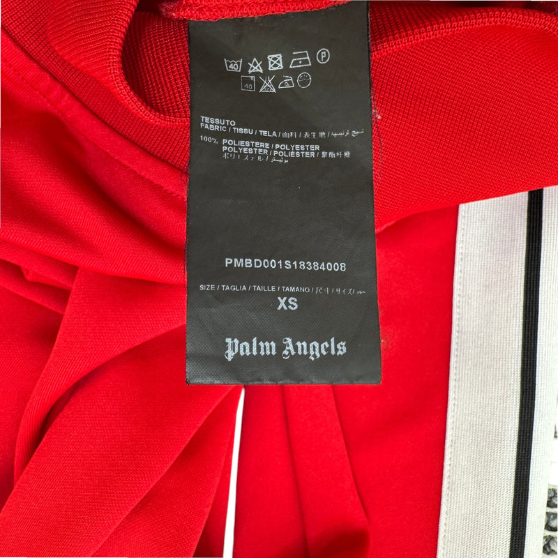 Men's Logo Print Track Jacket Red Size XS