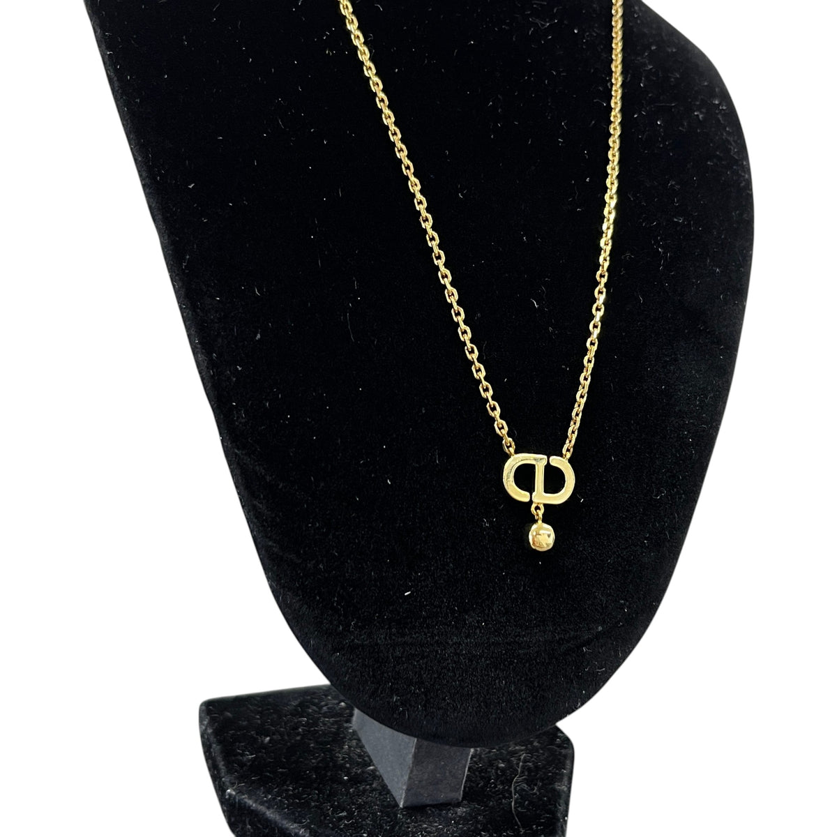 Women's CD Diamond Necklace Gold - Photo 8