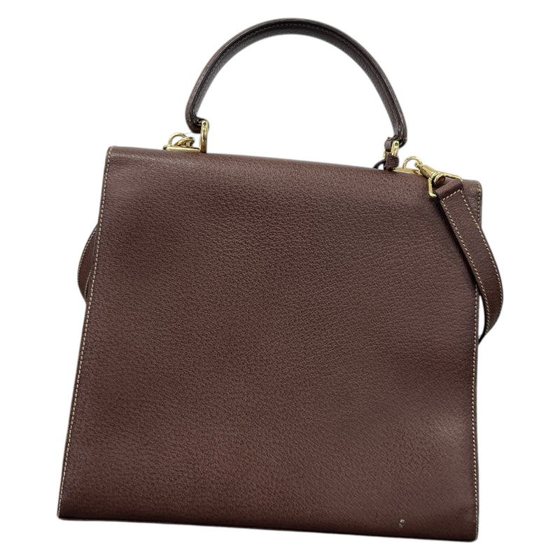 Women's Lady Lock Handbag Brown
