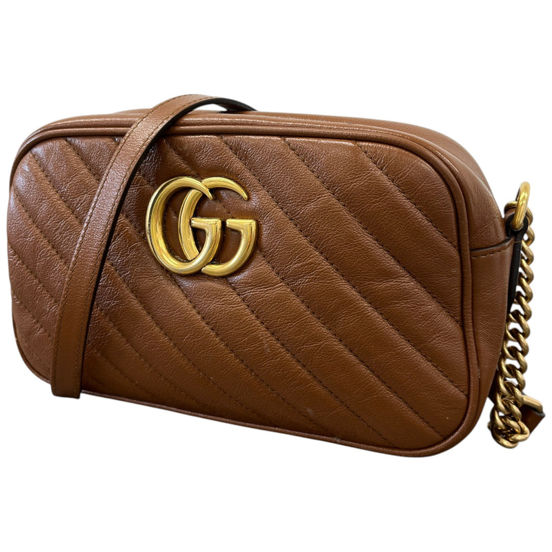 Women's GG Marmont Camera Crossbody Bag Brown