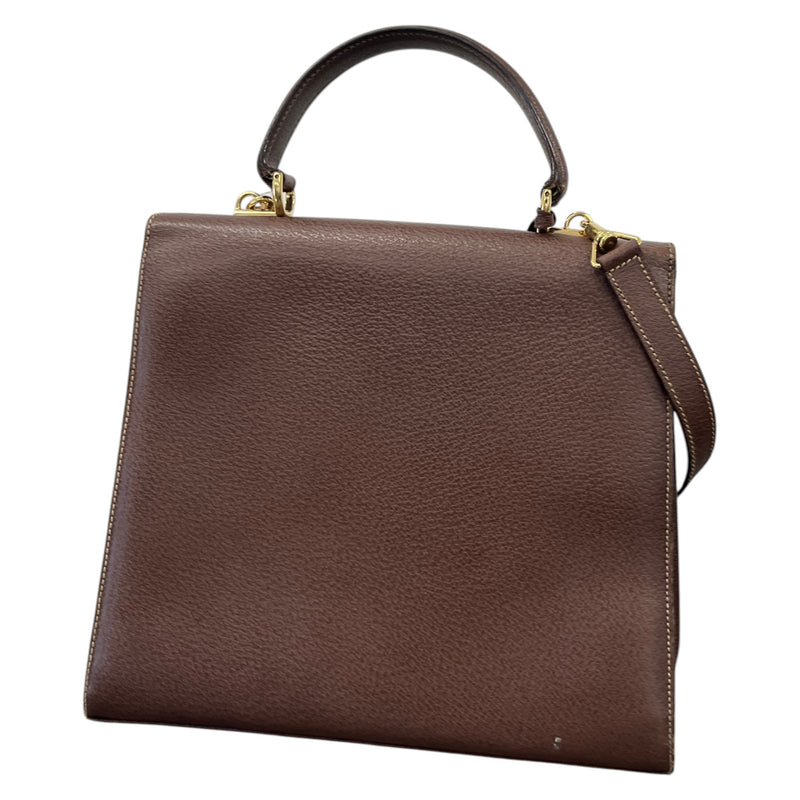 Women's Lady Lock Handbag Brown
