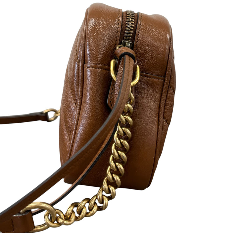 Women's GG Marmont Camera Crossbody Bag Brown