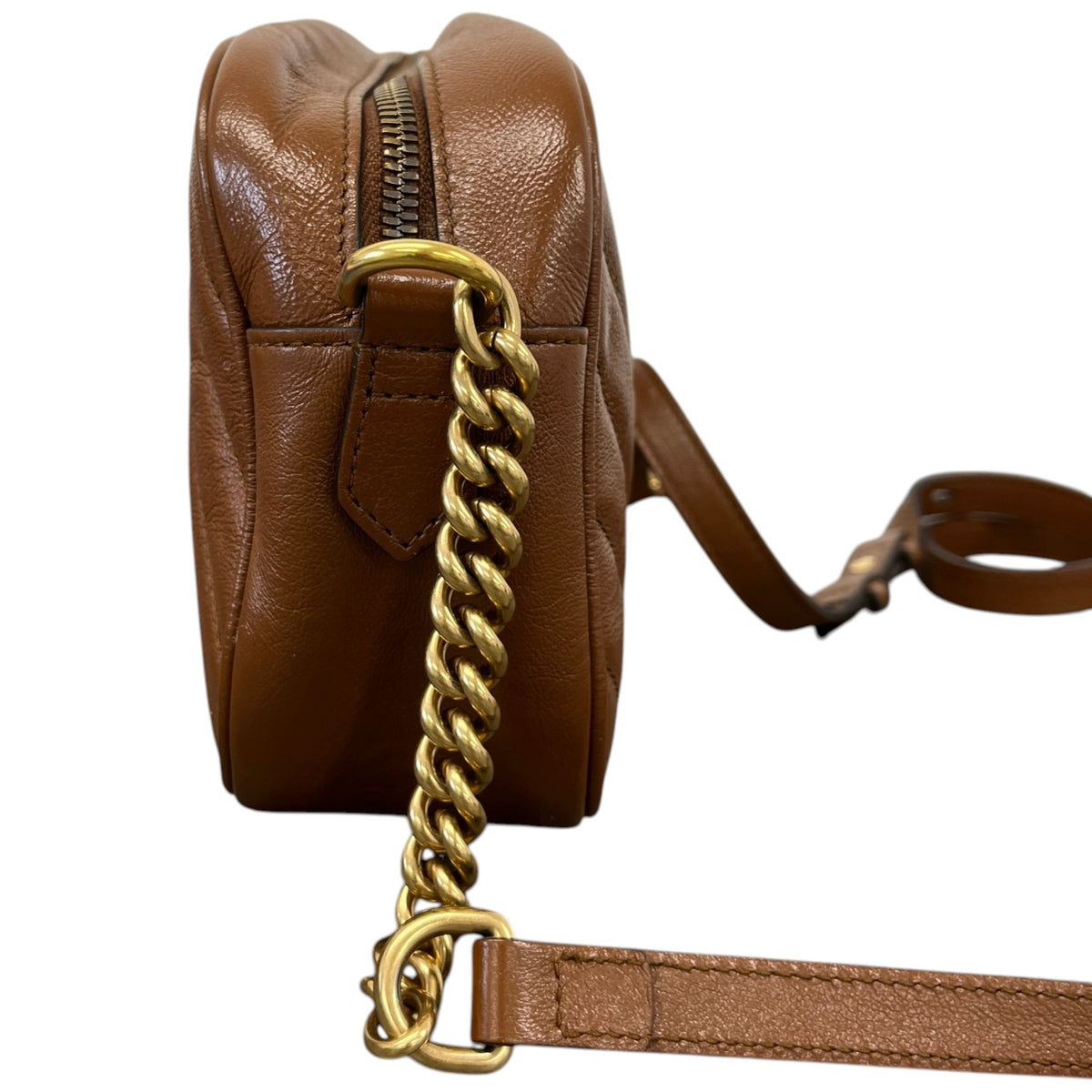 Women's GG Marmont Camera Crossbody Bag Brown - Photo 7