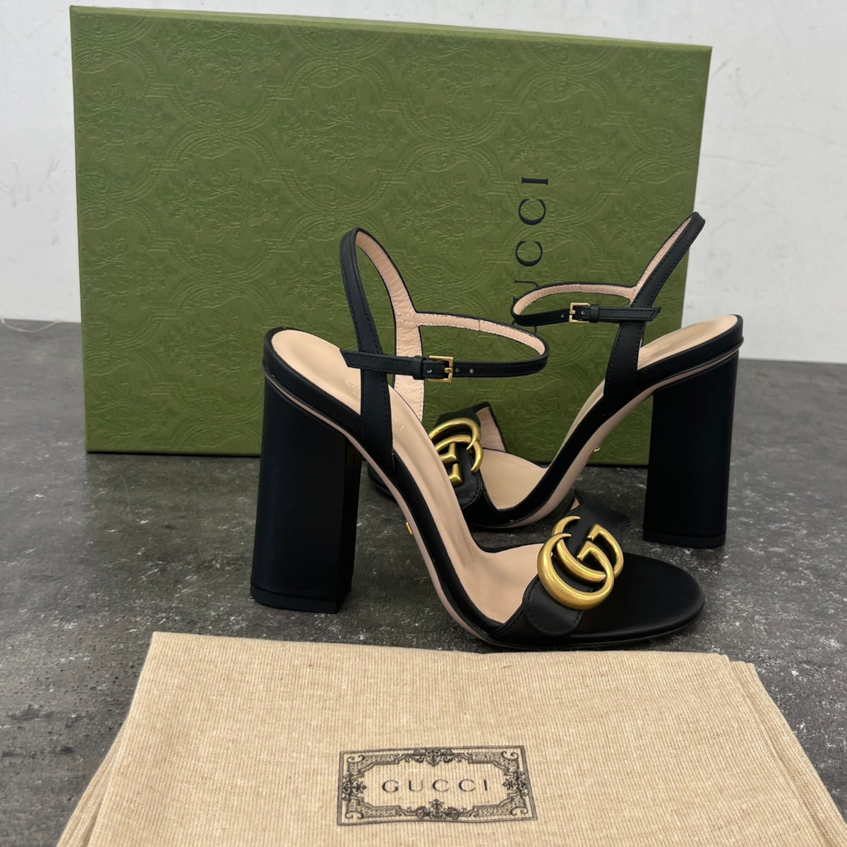 Women's GG Marmont Heels Black Size UK 2.5 / EU 35.5 - Photo 11