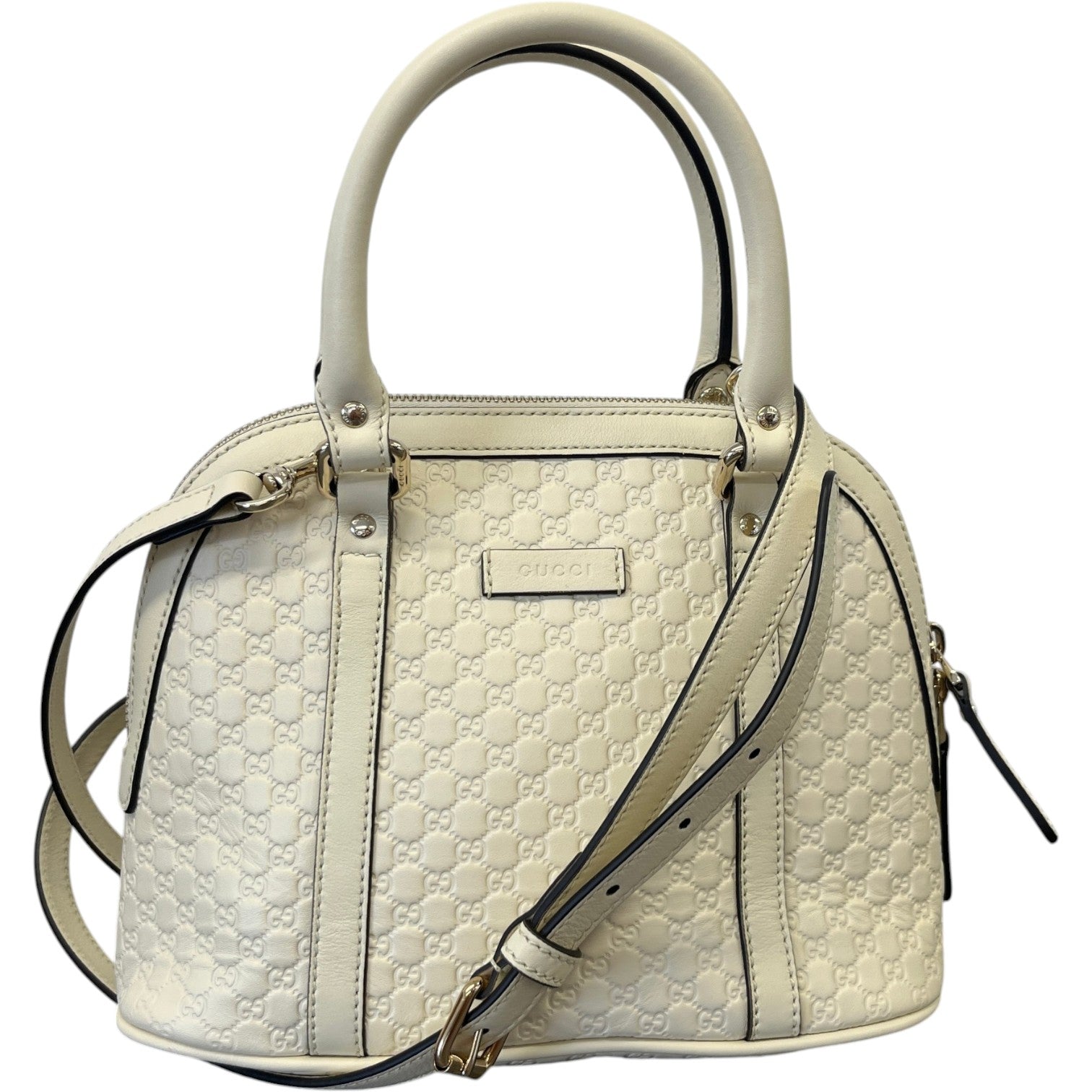 Women's Mini Microguccissima Bag Cream - Photo 1