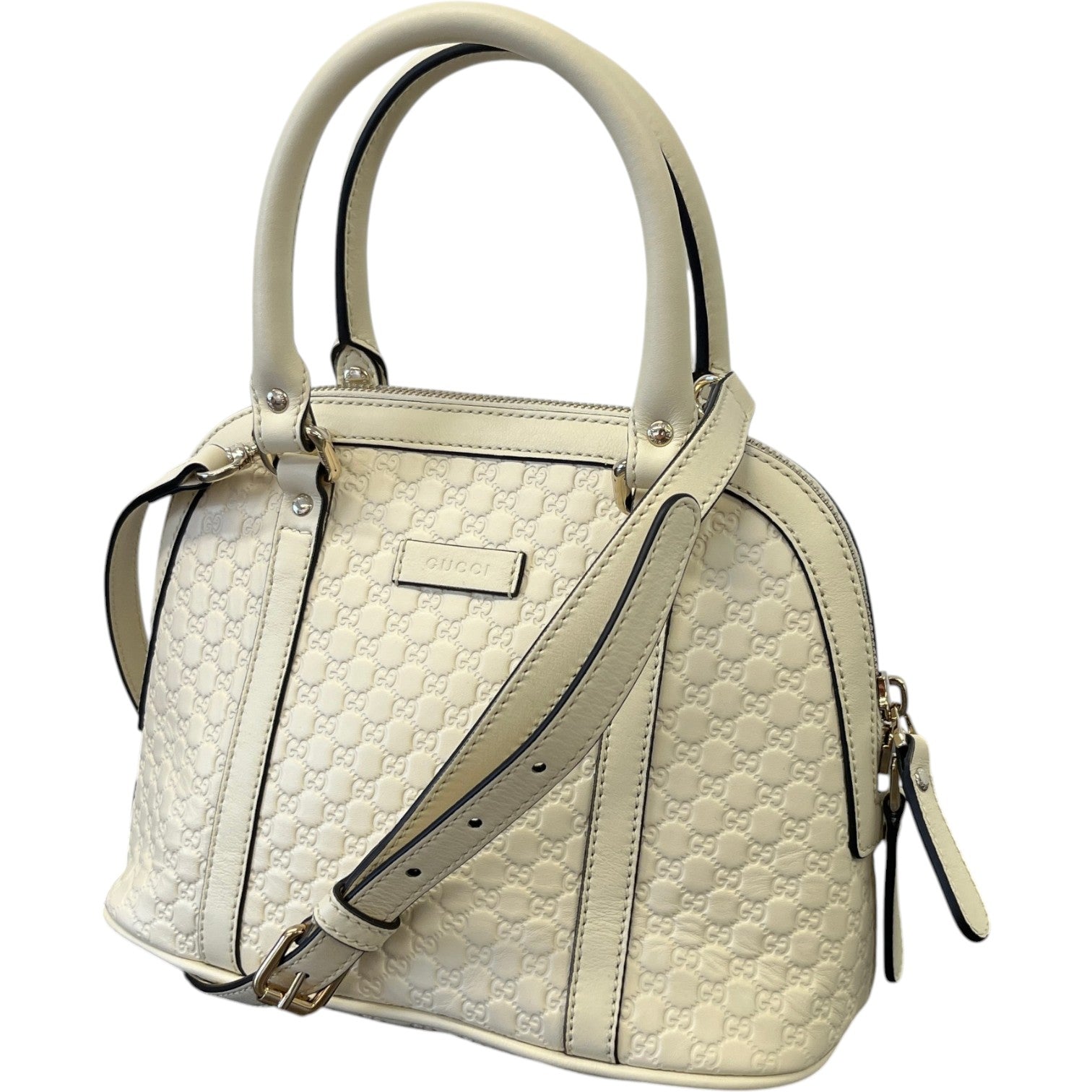 Women's Mini Microguccissima Bag Cream - Photo 5