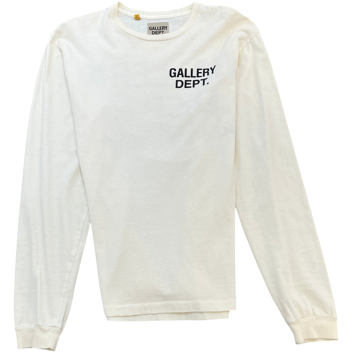 Men's French Logo Long Sleeve T-Shirt Cream Size M - Photo 1