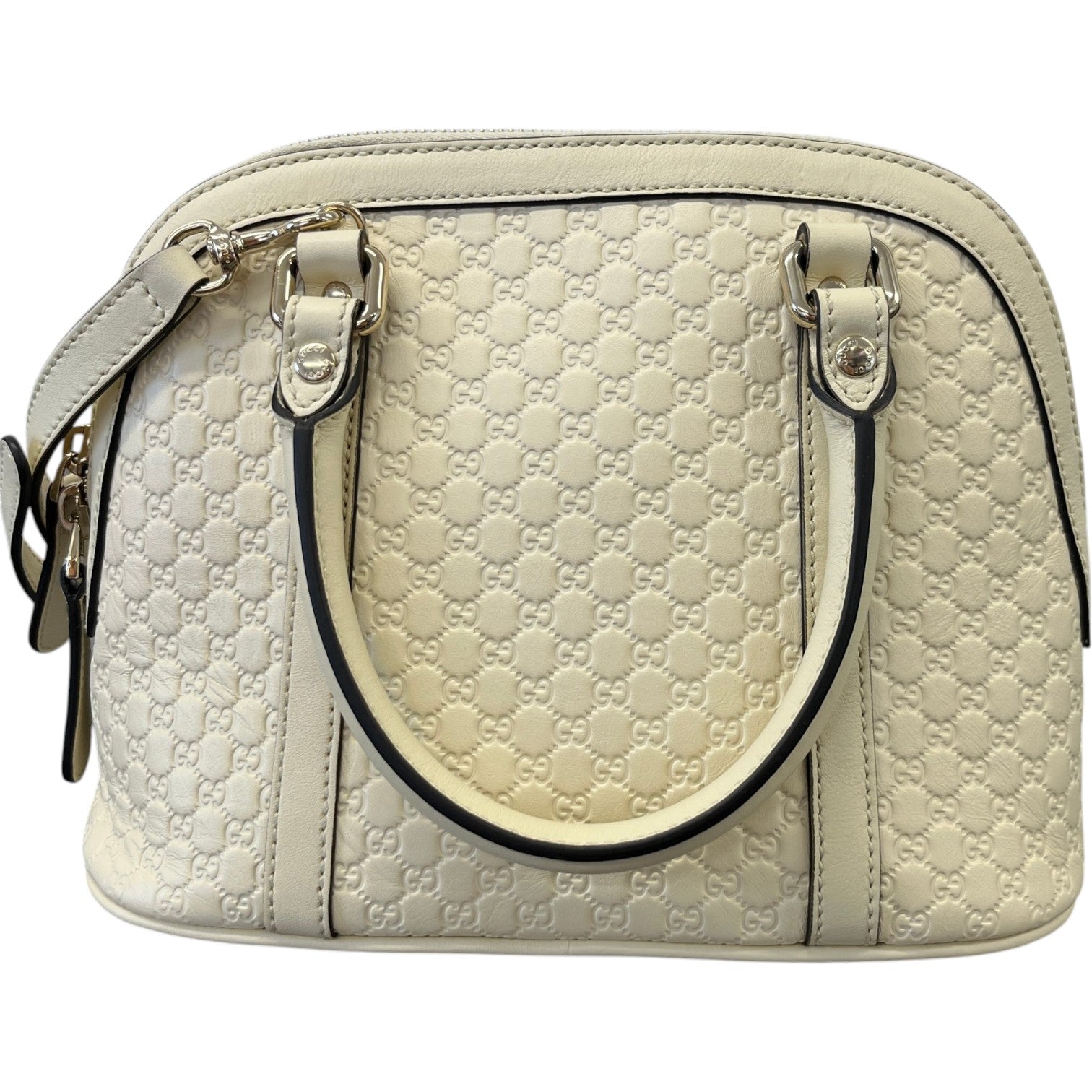 Women's Mini Microguccissima Bag Cream - Photo 3