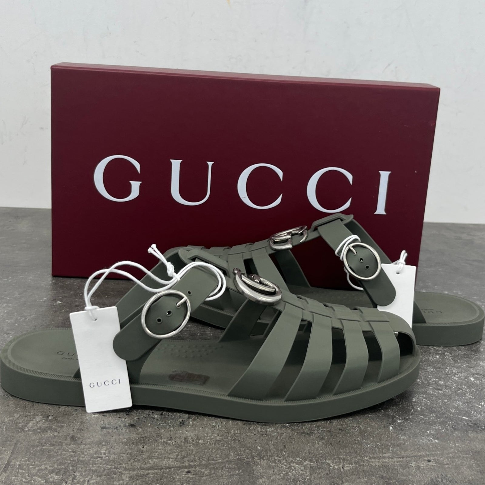 Men's GG Marmont Sandals Khaki Size UK 10 / EU 44 - Photo 11