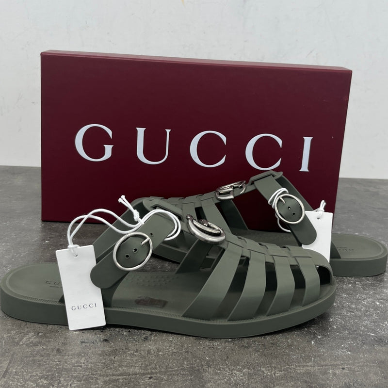 Men's GG Marmont Sandals Khaki Size UK 10 / EU 44