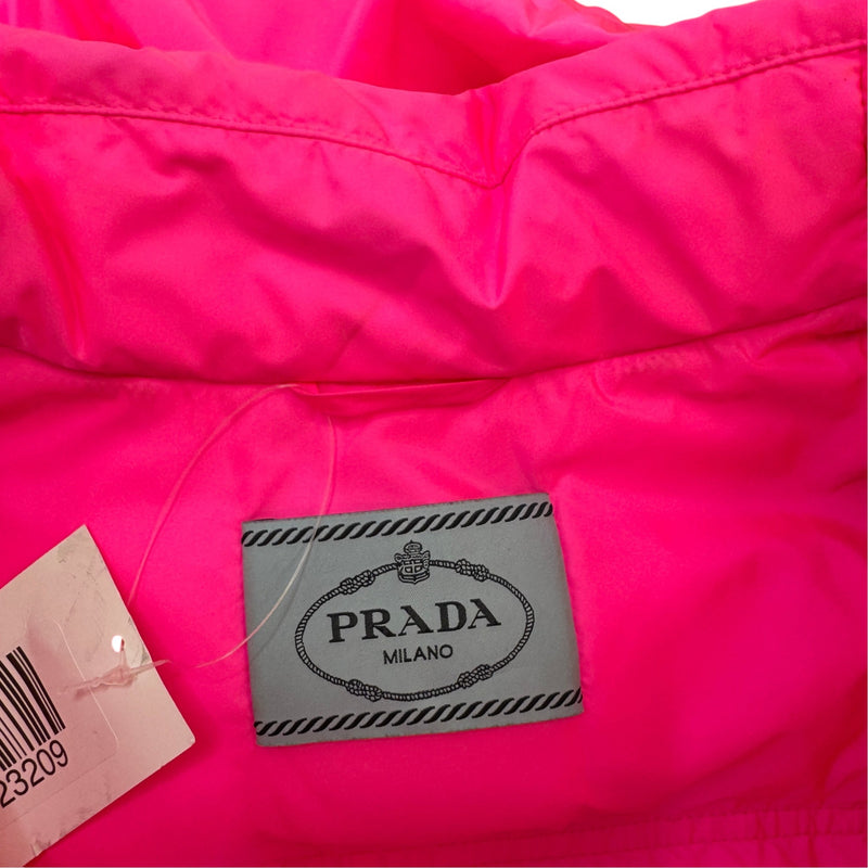 Women's Plaque Logo Down Jacket Pink Size XL / UK 14