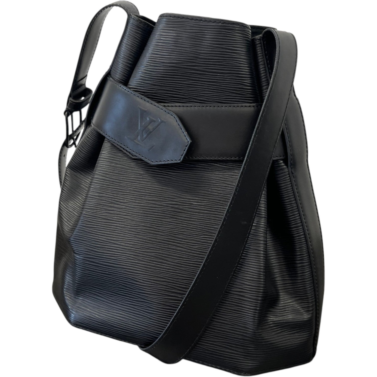 Women's Epi Sac D'Epaule Bucket Bag Black - Photo 5