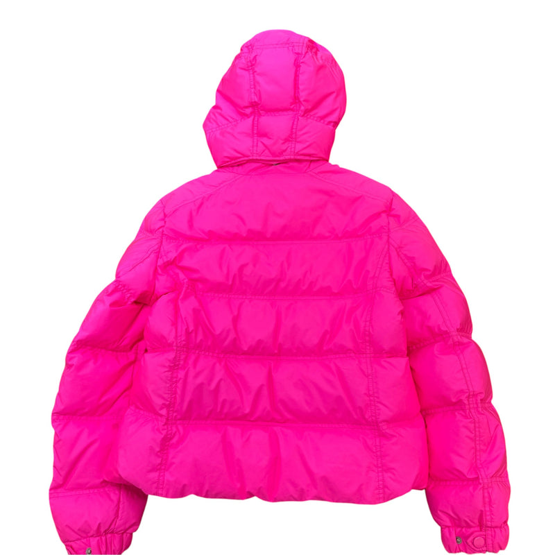 Women's Plaque Logo Down Jacket Pink Size XL / UK 14