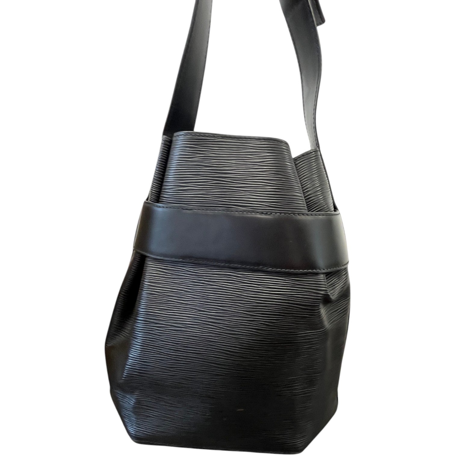 Women's Epi Sac D'Epaule Bucket Bag Black - Photo 3