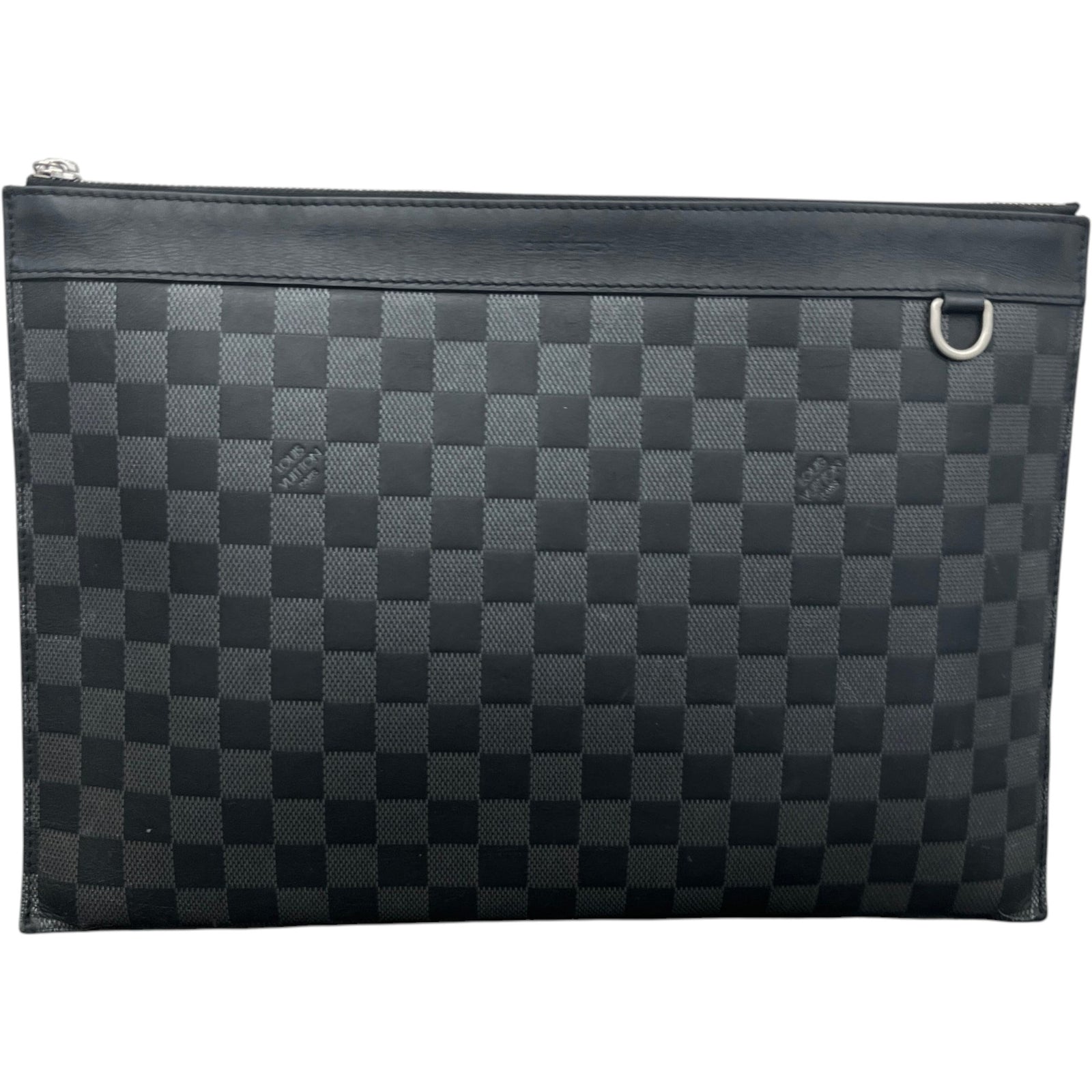 Men's Damier Graphite Voyage MM Pouch Black - Photo 1