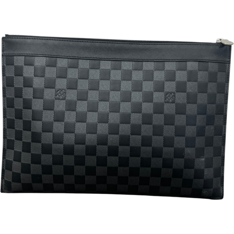 Men's Damier Graphite Voyage MM Pouch Black