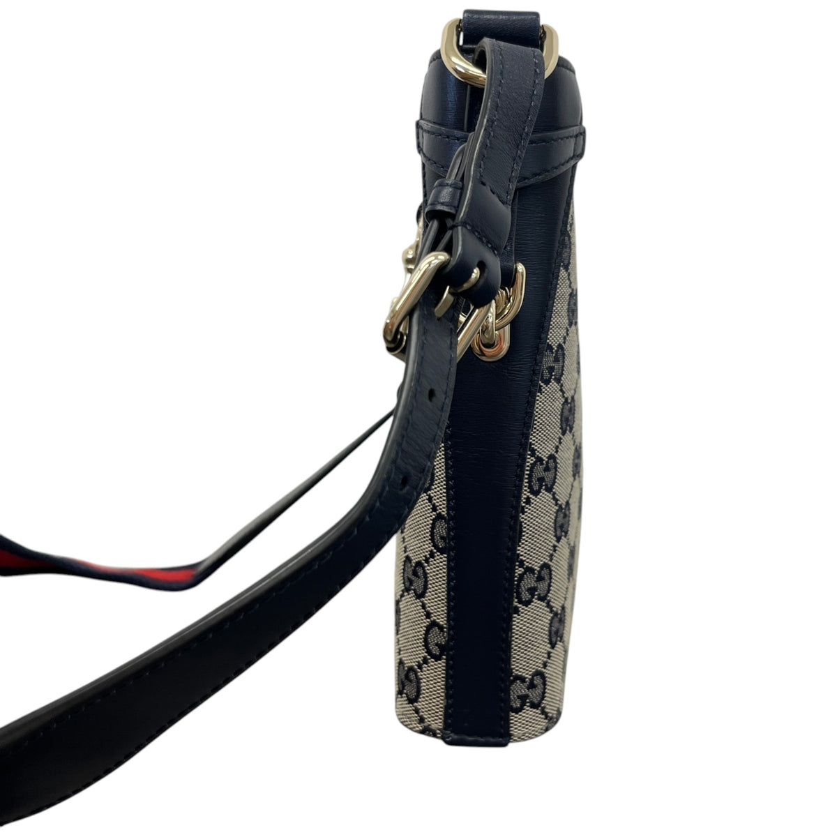 Women's GG Supreme Bucket Crossbody Bag Navy - Photo 7