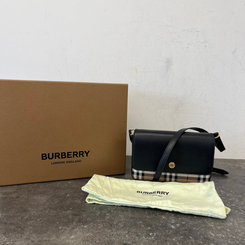 Women's Check Hampshire Crossbody Bag Black