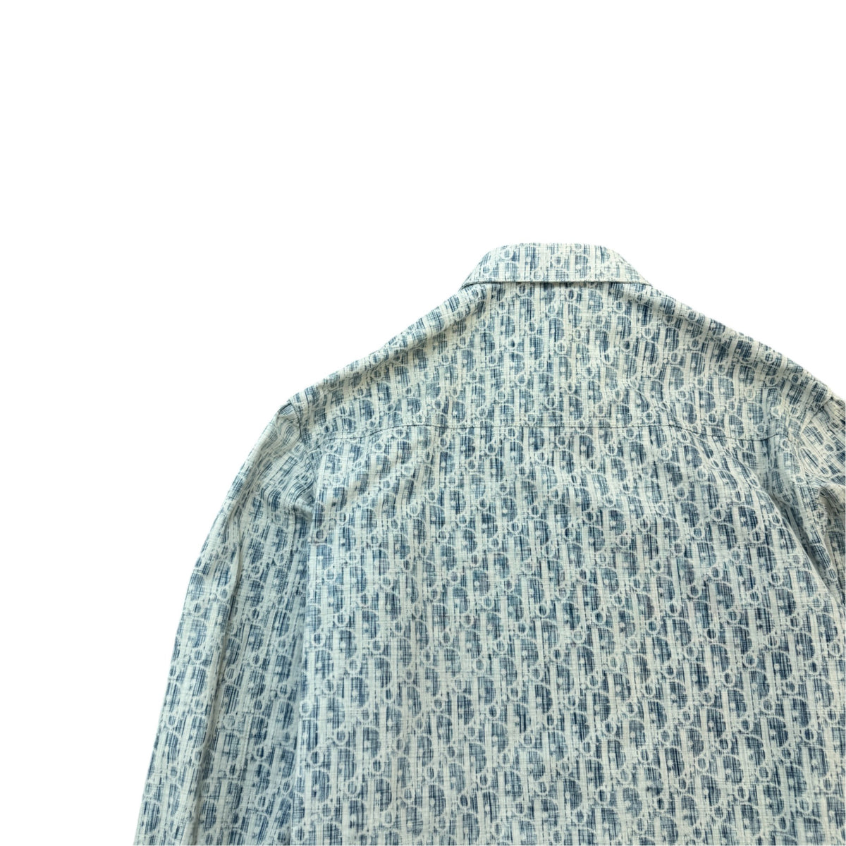 Men's Oblique Long Sleeve Shirt Blue Size M - Photo 5