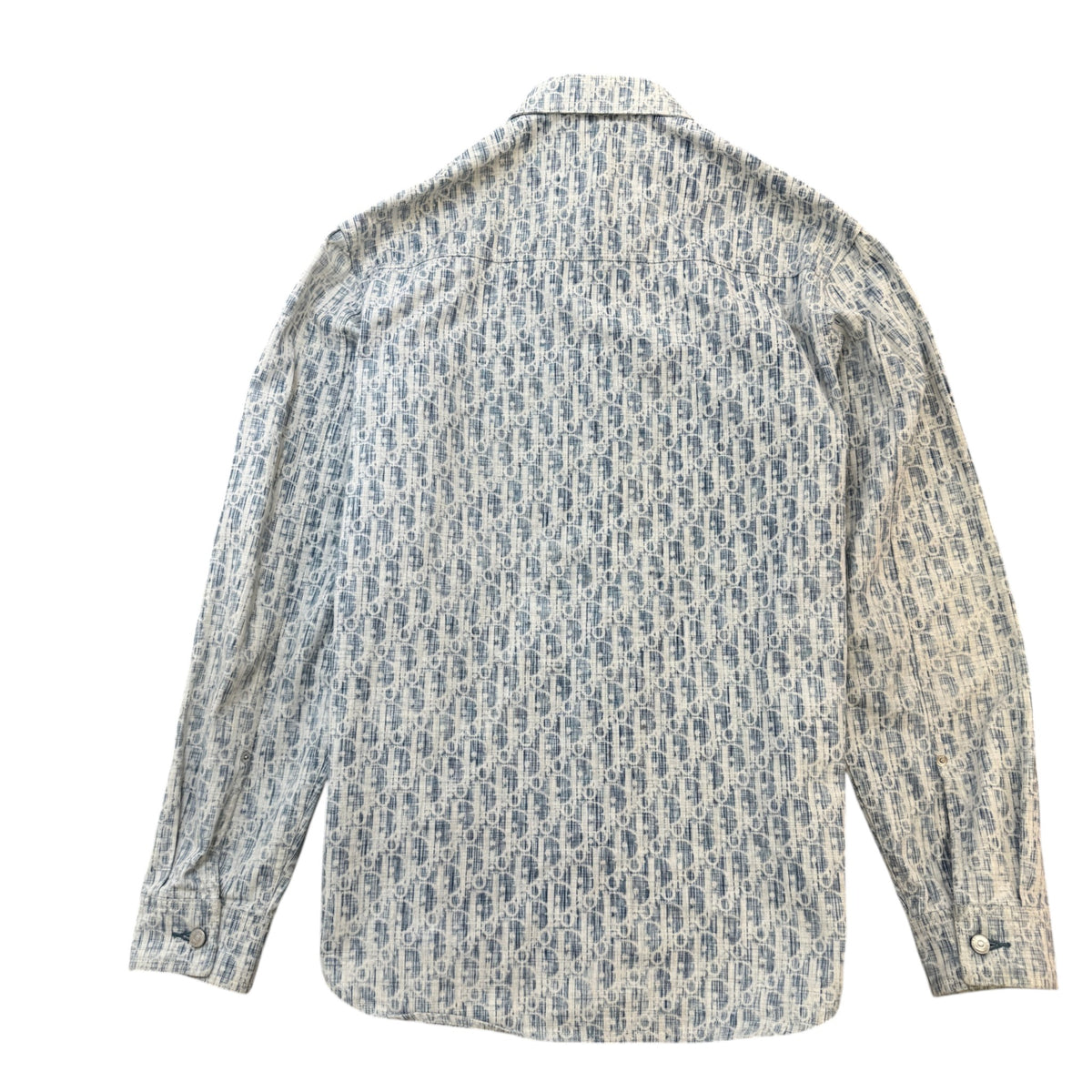 Men's Oblique Long Sleeve Shirt Blue Size M - Photo 2