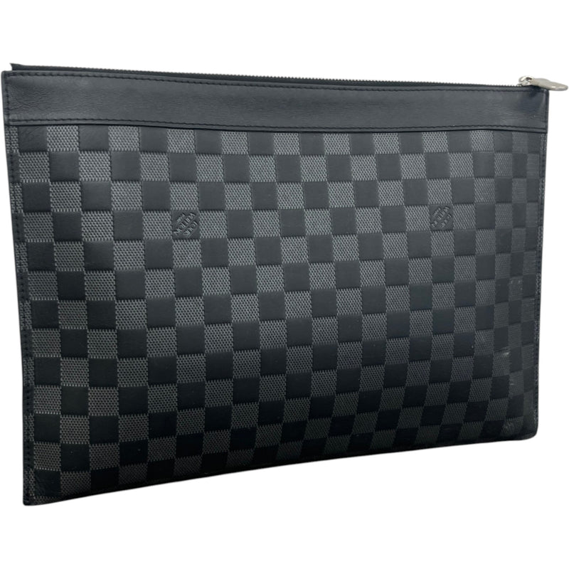 Men's Damier Graphite Voyage MM Pouch Black