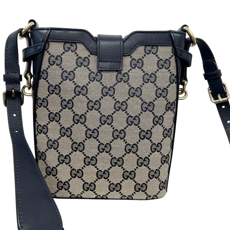Women's GG Supreme Bucket Crossbody Bag Navy