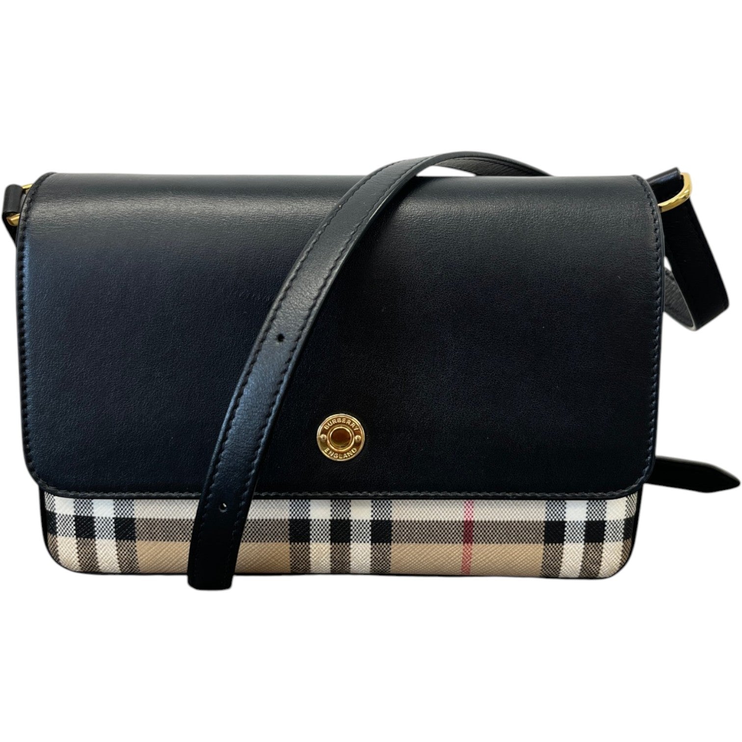Women's Check Hampshire Crossbody Bag Black - Photo 1