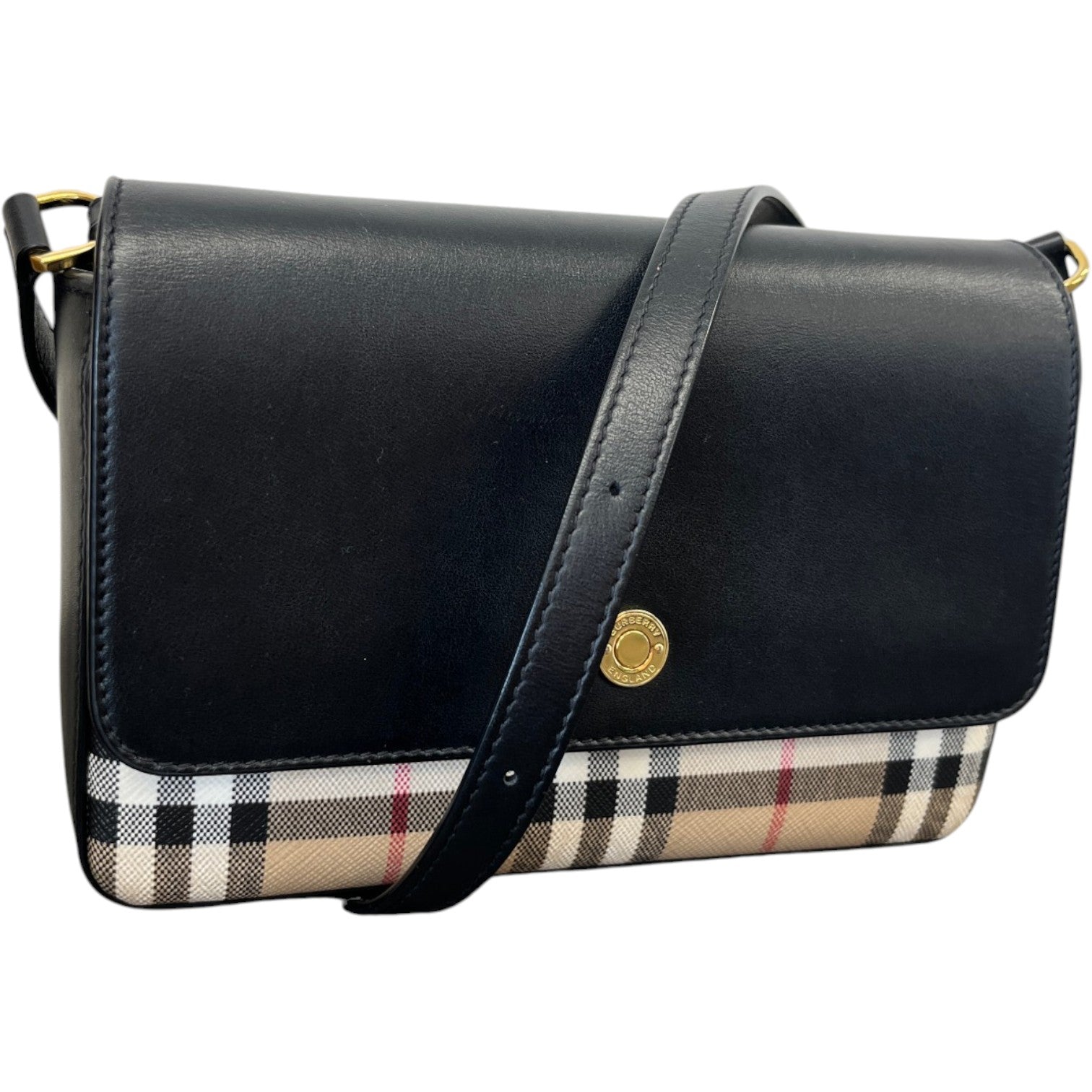 Women's Check Hampshire Crossbody Bag Black - Photo 4