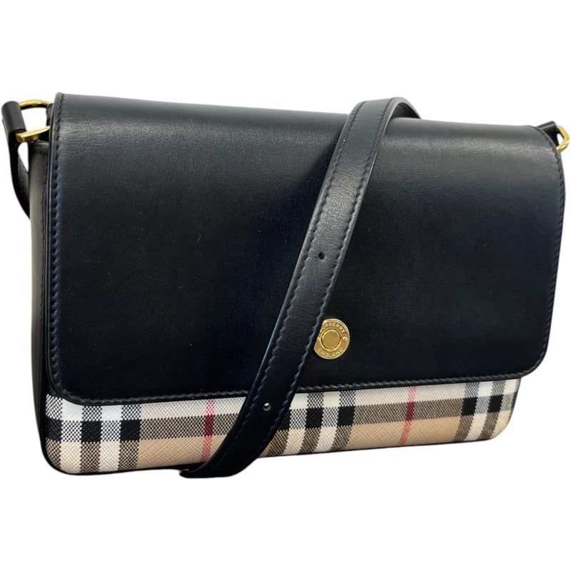 Women's Check Hampshire Crossbody Bag Black