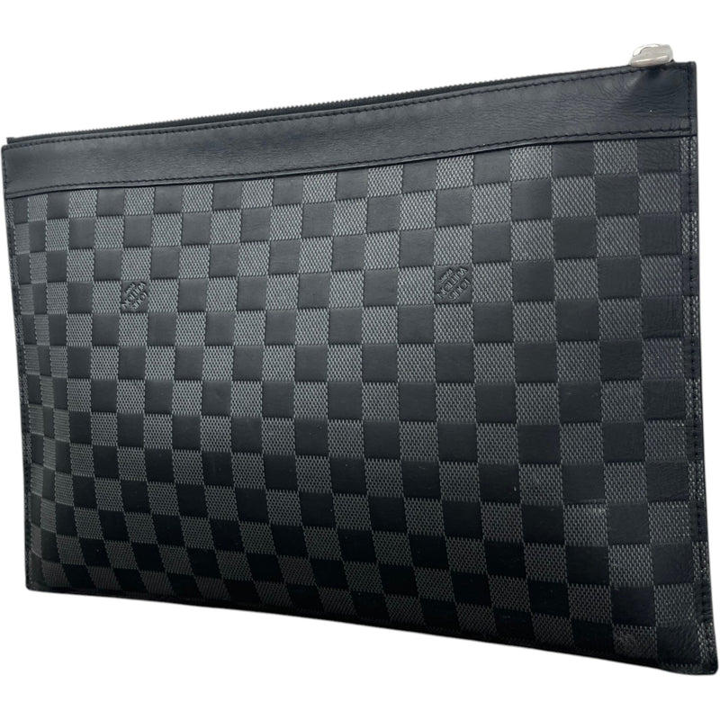Men's Damier Graphite Voyage MM Pouch Black