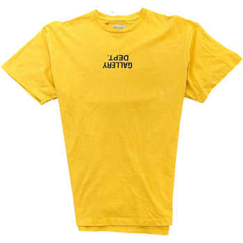 Men's Upside Down Logo T-Shirt Orange Size XL