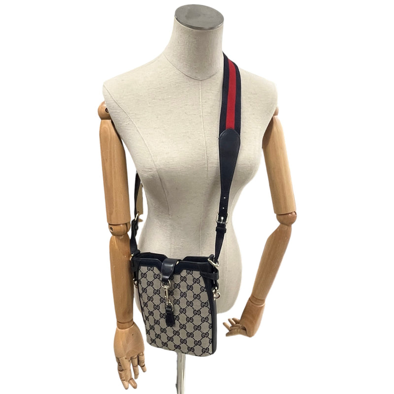 Women's GG Supreme Bucket Crossbody Bag Navy