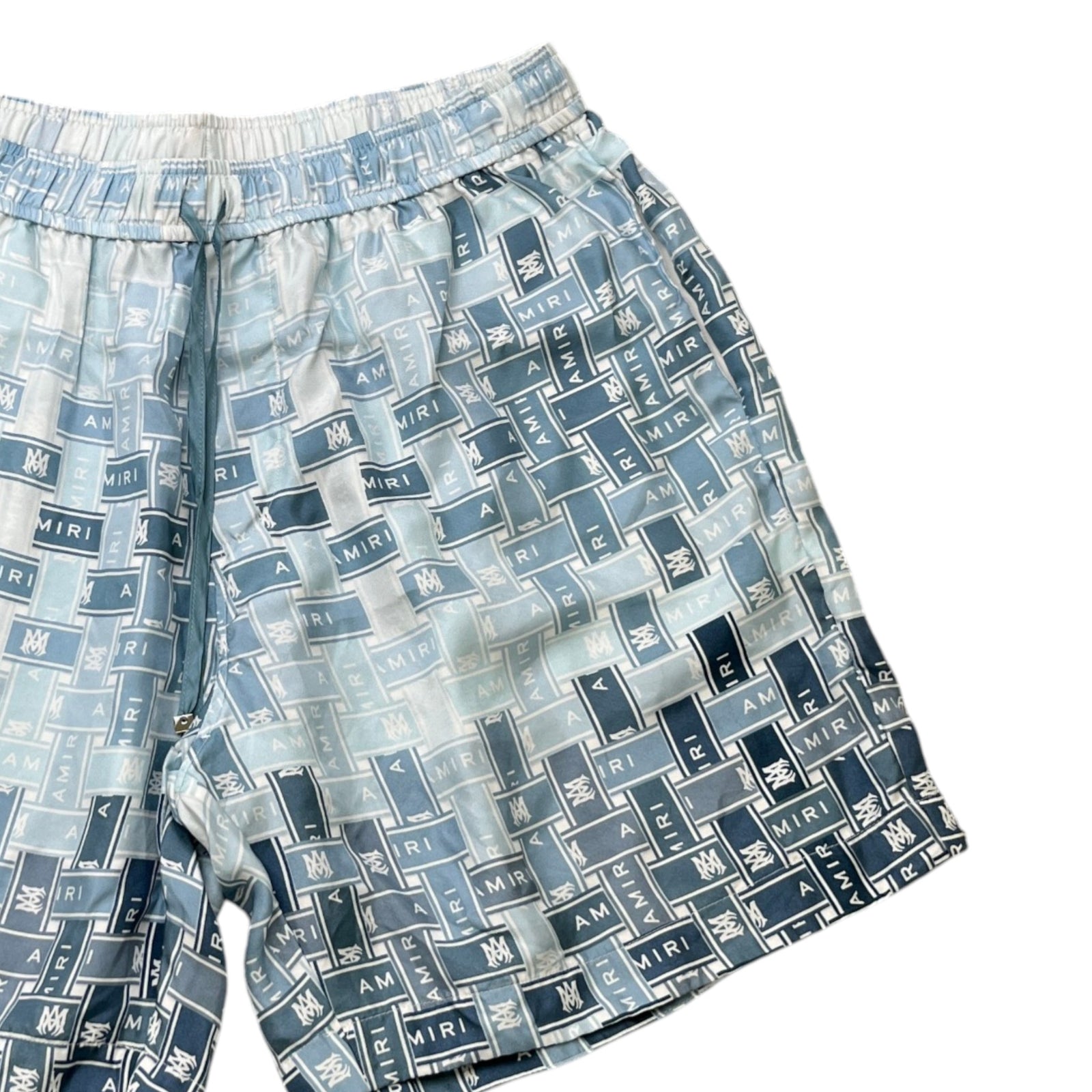 Men's Gradient Tape Shorts Blue Size Waist 34" - Photo 3