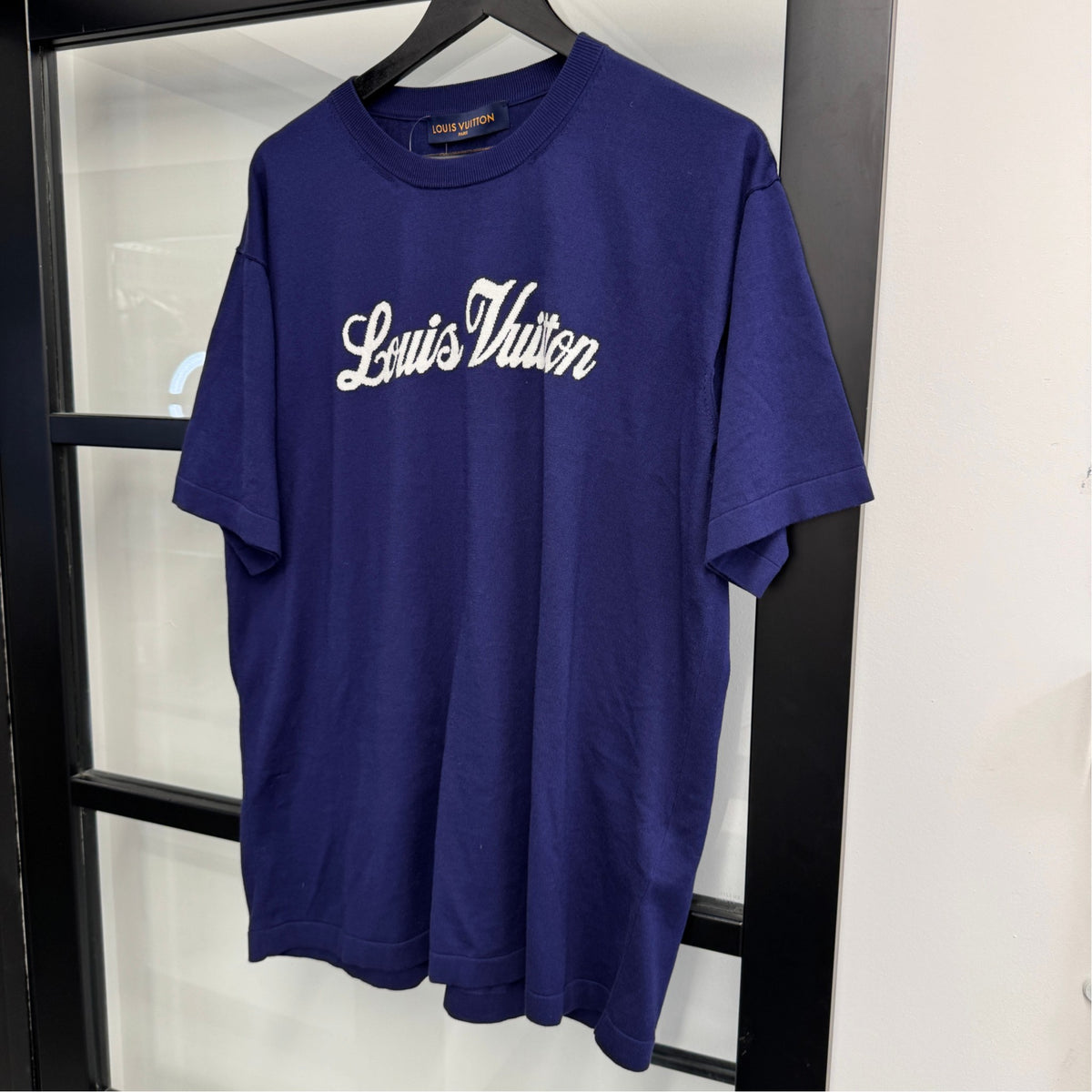 Men's Logo Print T-Shirt Navy Size XL - Photo 7