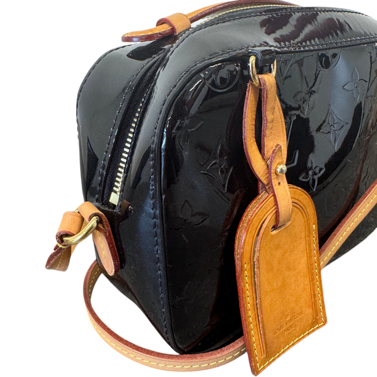 Women's Monogram Vernis Santa Monica Handbag Black - Photo 3